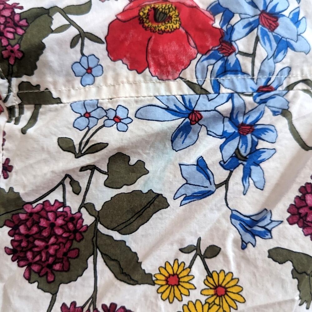 Talbots Button Down Shirt Women's Sz 2P AOP Floral - Picture 8 of 8